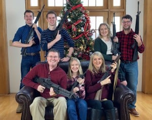 Days After School Shooting, Rep. Thomas Massie Posts Family Photo With Guns, Asks Santa For Ammo For Christmas