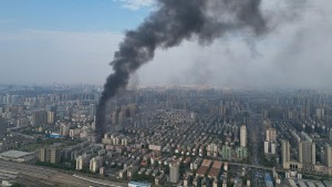 Major Fire Breaks Out At 42 Story Skyscraper In Changsha, China