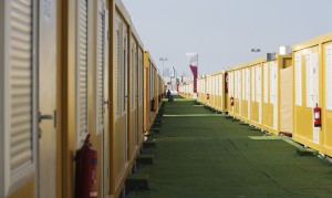 World Cup Fans Acclimatise To Desert Accommodation — In Tents And Portacabins