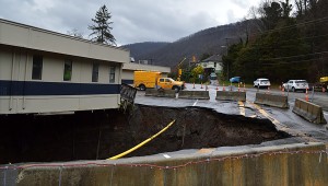 Massive Sinkhole Threatens To Swallow West Virginia Police Department