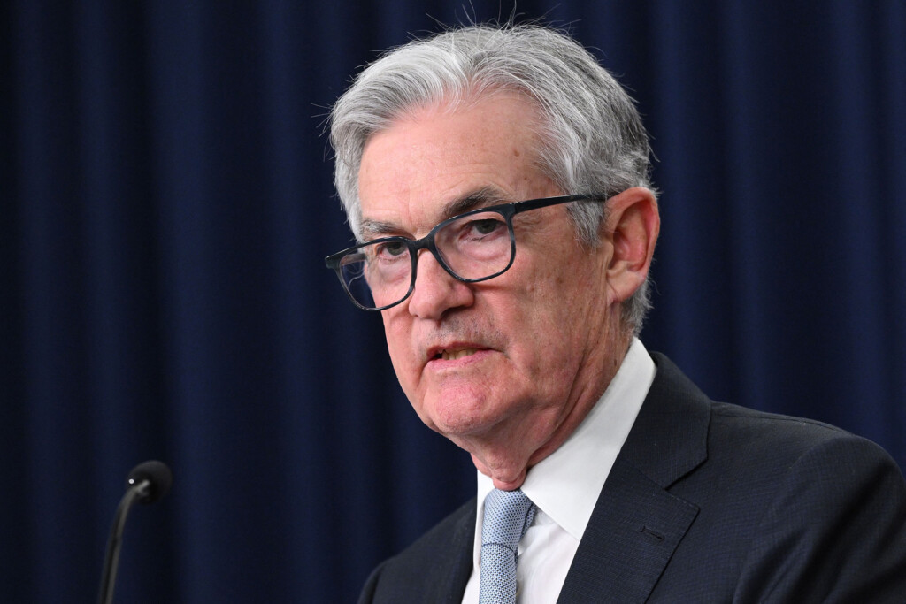 Investors Wait To Hear From Fed Chair Powell At Central Banking Forum