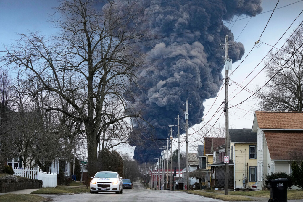 Residents Are Still Being Urged To Stay Away After A Controlled Release Of A Toxic Chemical At The Site Of A Fiery Train Derailment In Ohio