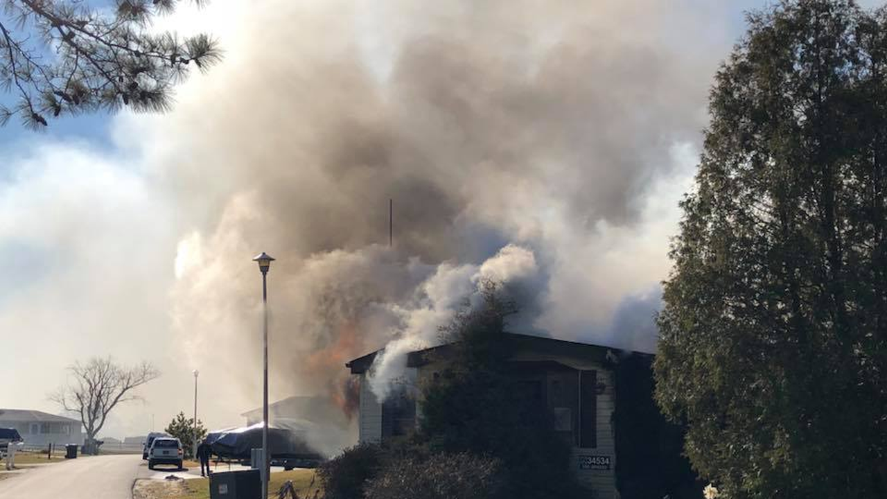 Mobile home considered total loss after fire in Long Neck; no one