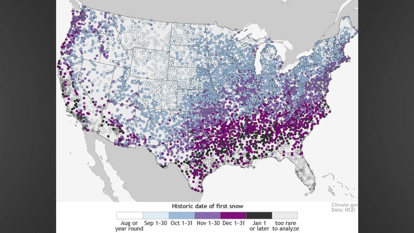 First Dates of Snowfall - 47abc