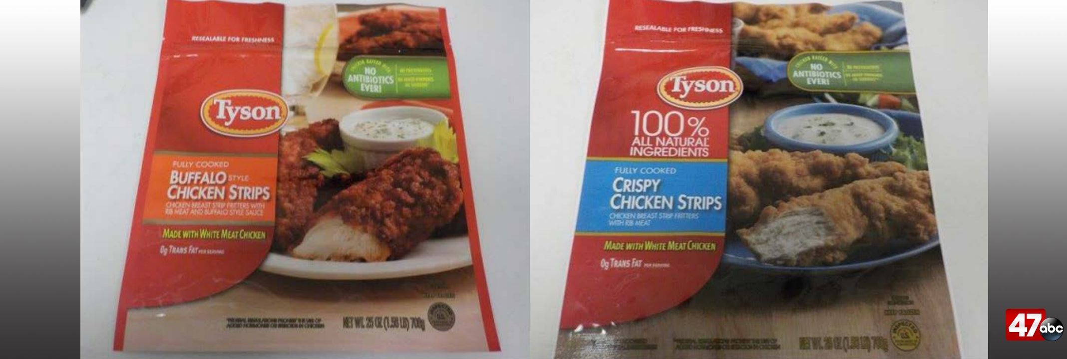 Tyson recalls 69,000 pounds of chicken strips due to possible