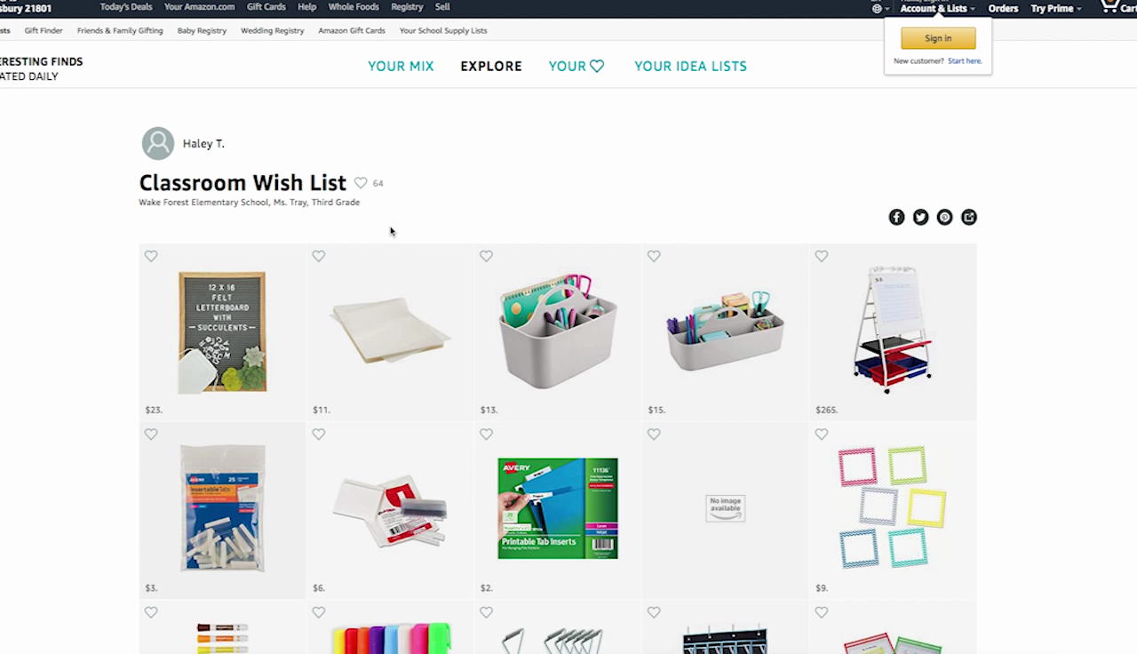 Local teachers use 'Amazon WishList' to get school supplies 47abc