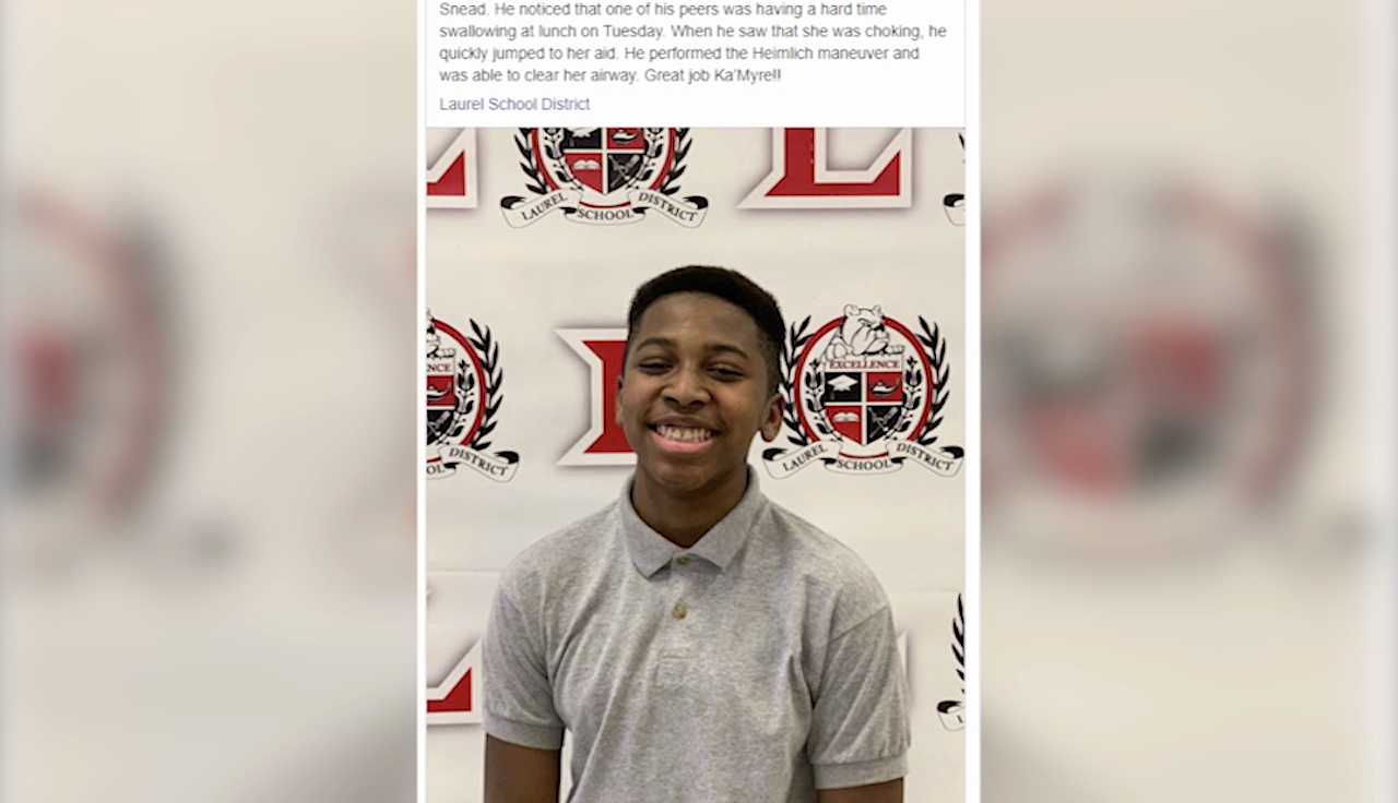Laurel Middle School student saves peer from choking 47abc