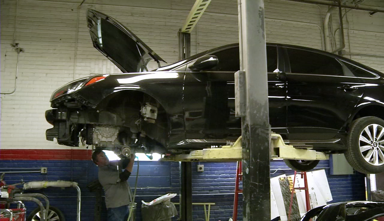 Open for business Caliber Collision auto repair 47abc