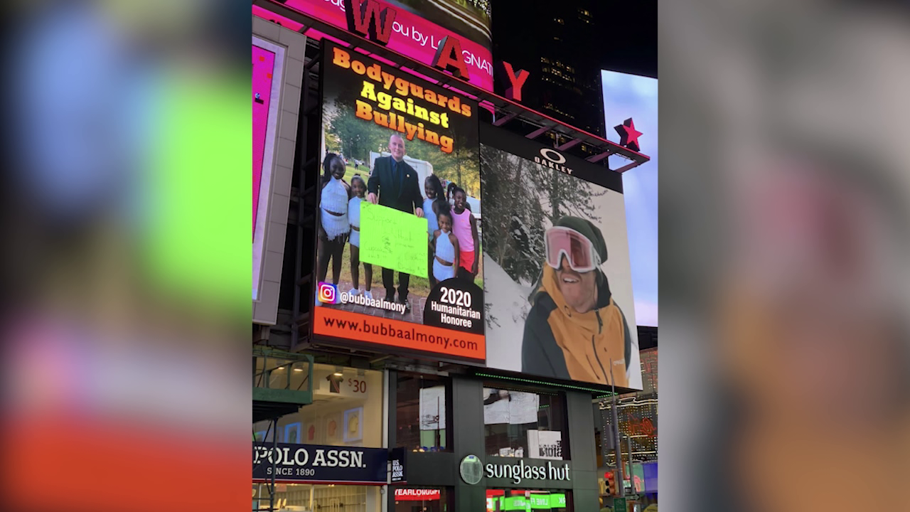 Anti-wool billboard targeting Forever 21 appears in Times Square