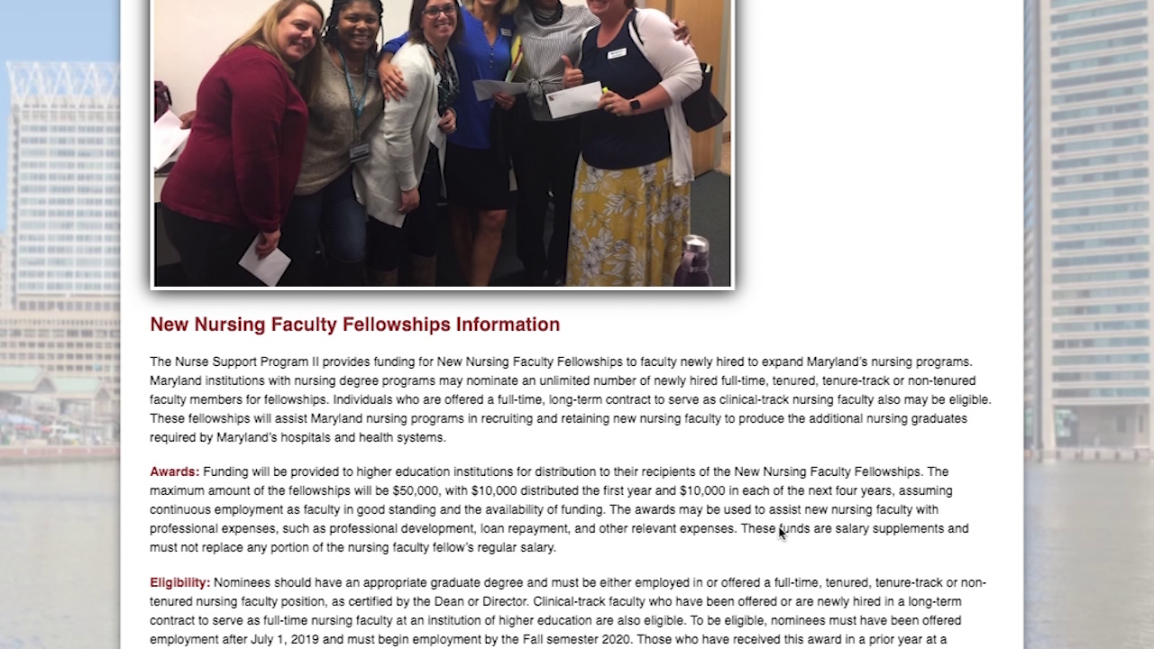 $1.3 million in new nursing faculty fellowships for Maryland nurses - Vimarsana News