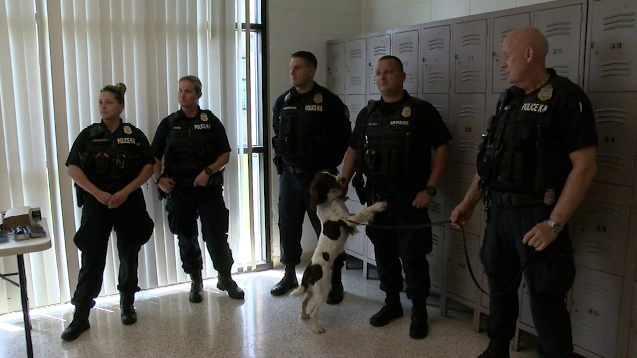 K-9 Dogs being trained to detect alcohol at correctional facilities