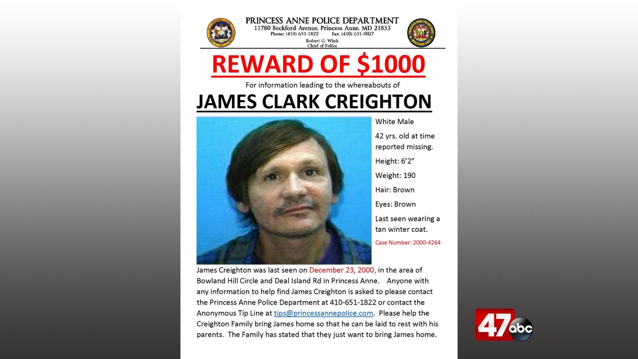 Princess Anne Police seeking tips on missing man from 2000 47abc