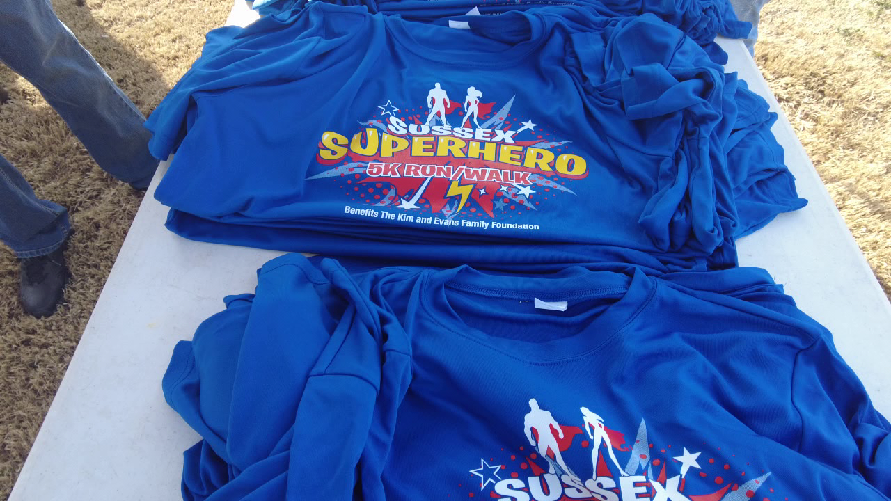 Superhero 5K fundraising for local organizations, and honoring