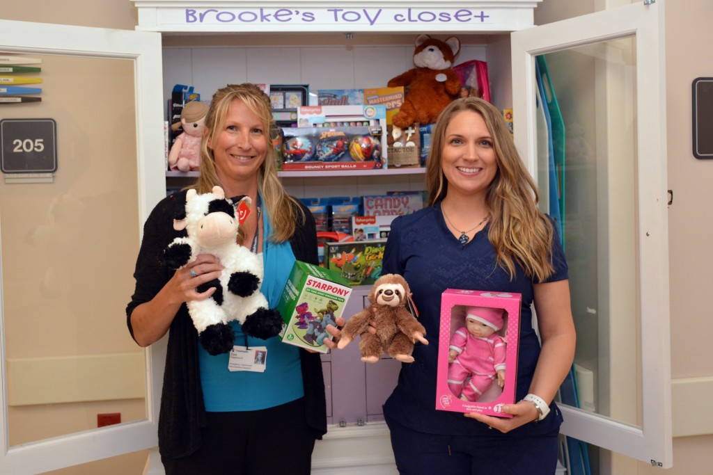 Dale Wigglesworth With Ed Clinical Supervisor Lauren Mann At The Brookes Toy Closet In Tidalhealth Peninsula Regionals Ed 1