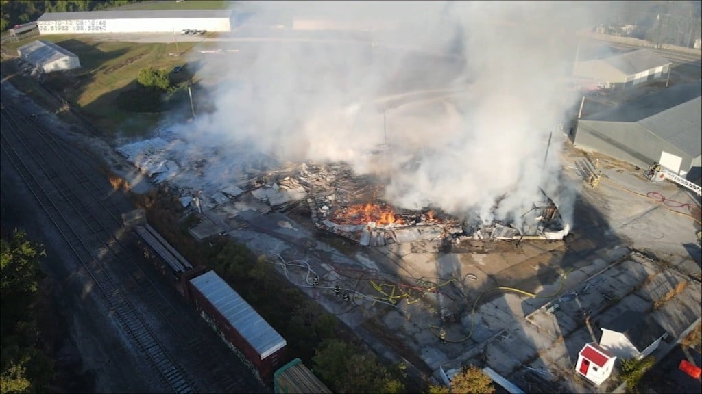 Fire Destroys Warehouse
