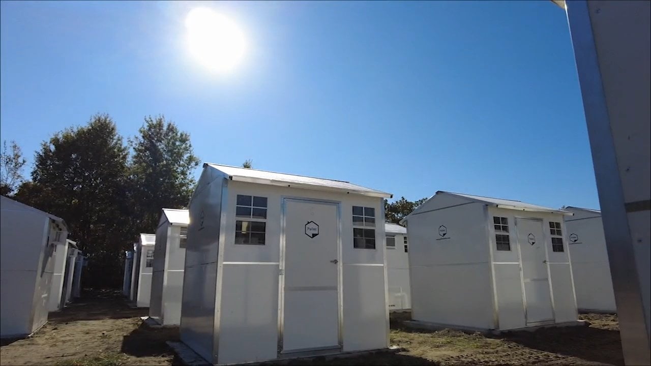 40 Pallet homes for homeless built in set to open in