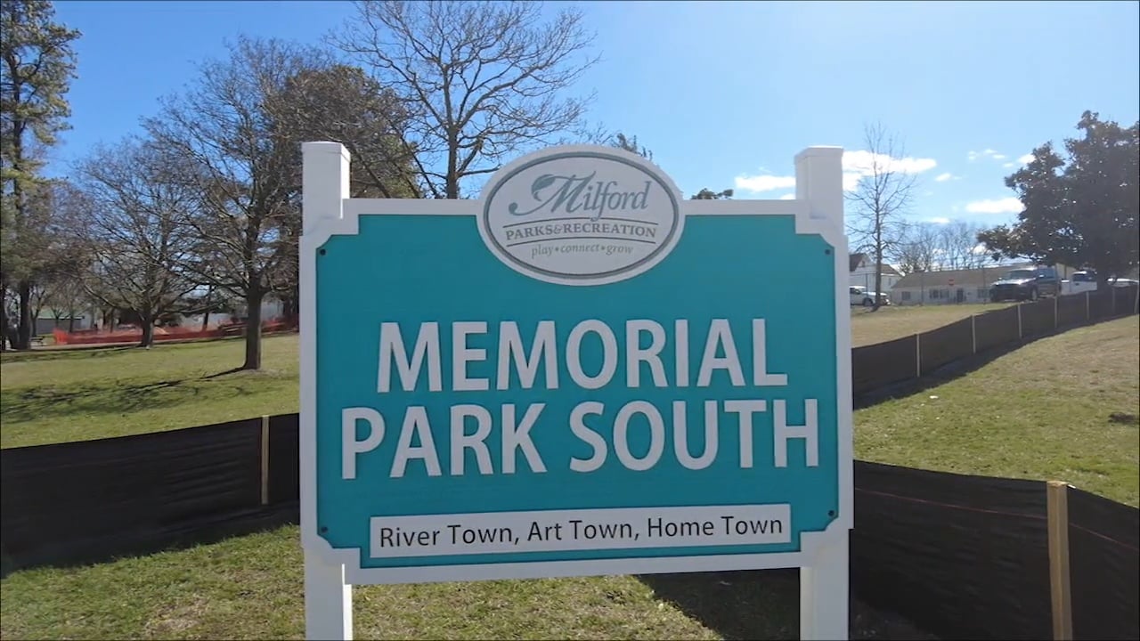 Milford celebrates groundbreaking on new children's playground and