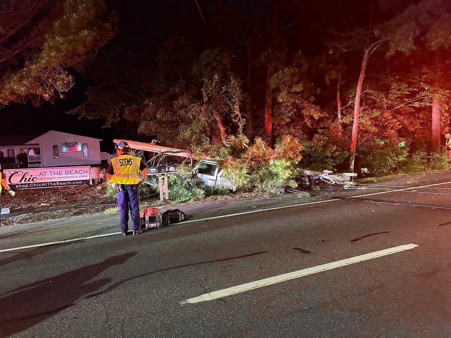 Early morning crash in Bethany Beach takes out utility pole 47abc