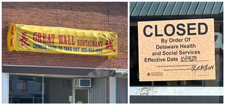 Great Wall Chinese Restaurant closed after cockroaches were found