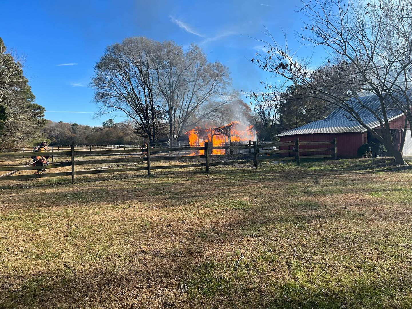 Firefighters battle barn fire in Salisbury - 47abc