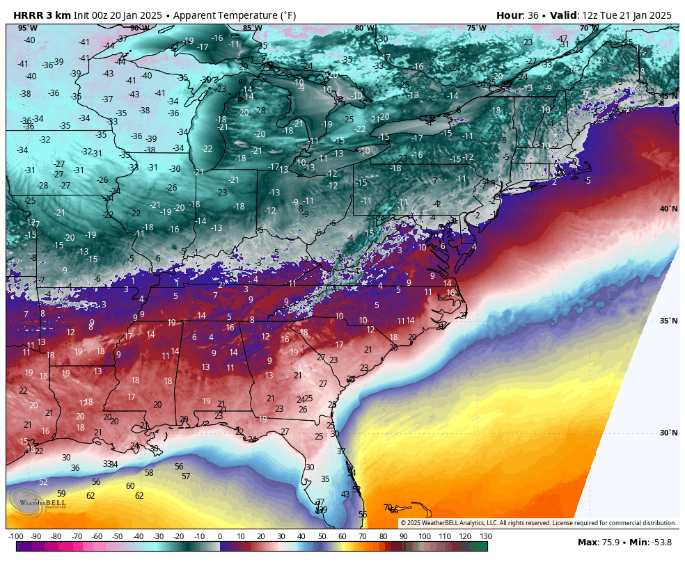 Hrrr East Apparent Temperature F 7460800
