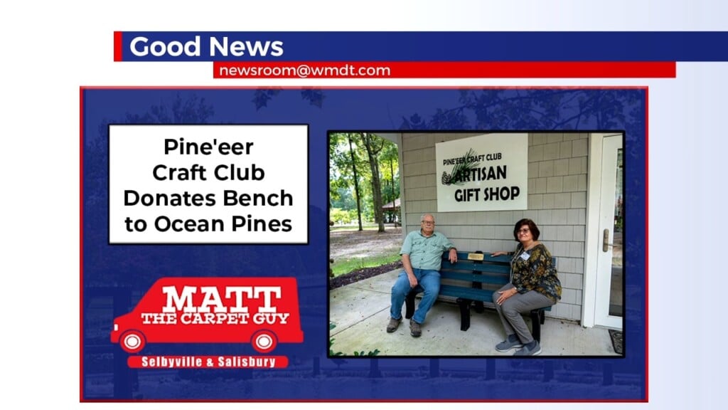 Pine'eer Craft Club Donates Bench To Ocean Pines