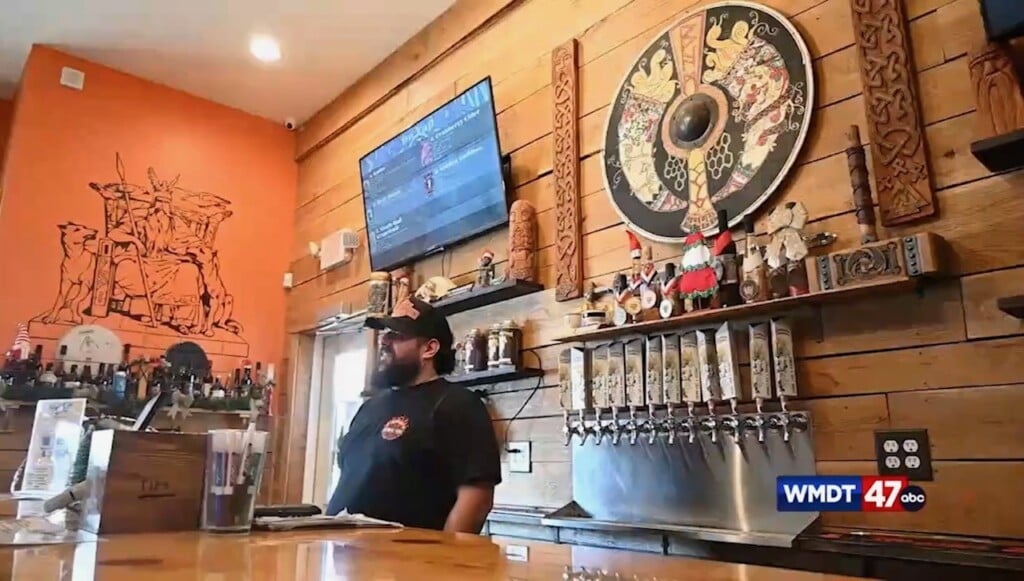 The bar at Brimminghorn Meadery