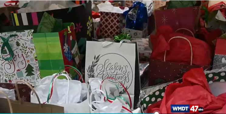 Christmas gifts at the CHEER Community Center to be donated to seniors on Christmas morning.