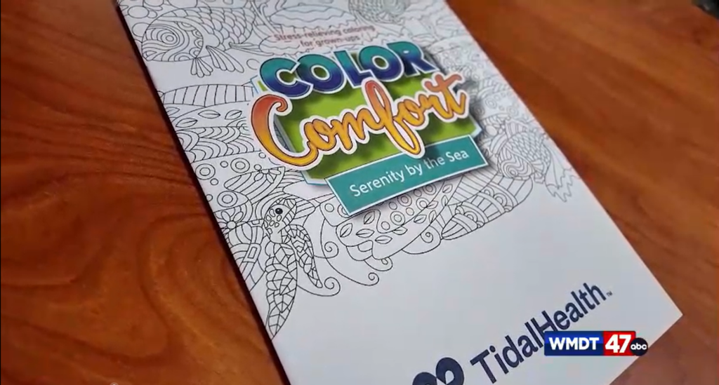 Coloring book for seniors provided by TidalHealth