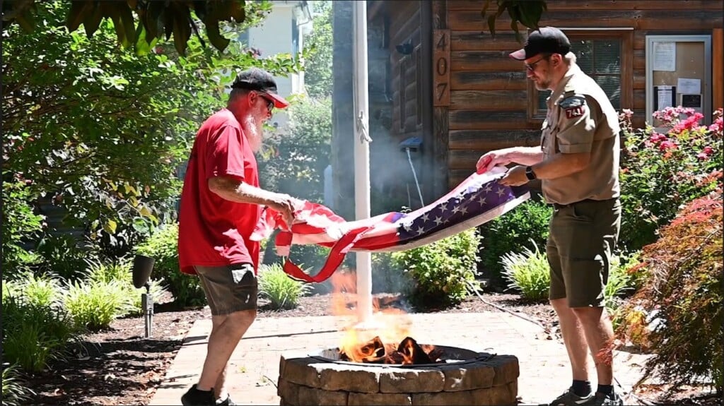 Flag Burning Retirement Ceremony