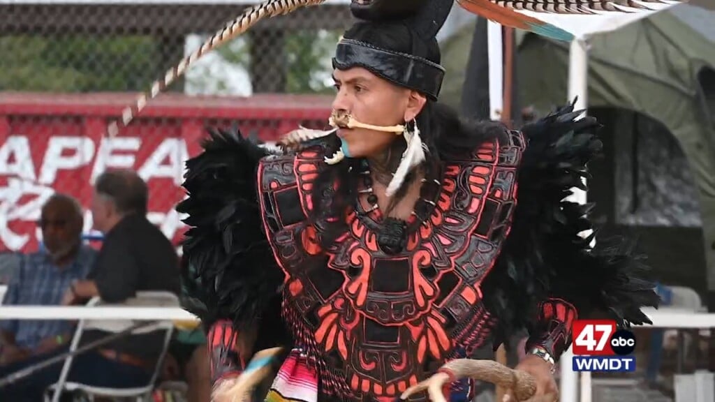 Native American man dancing