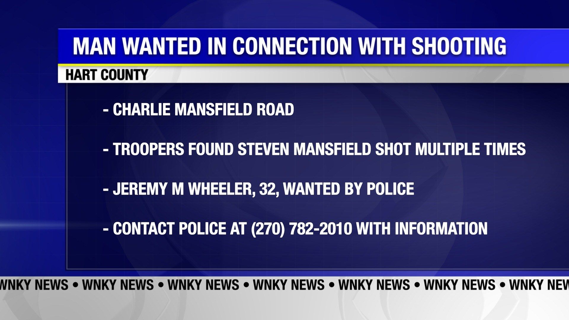 Man wanted in connection to Hart County shooting