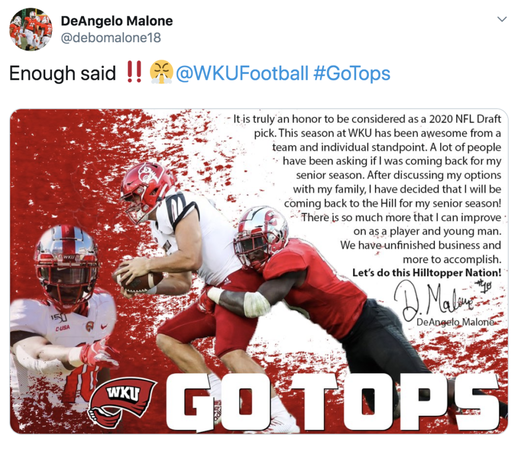 DeAngelo Malone, Western Kentucky OLB