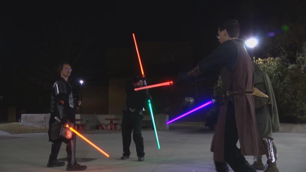 Combat On Campus: Lightsaber Duels Illuminate University Of New Mexico Campus