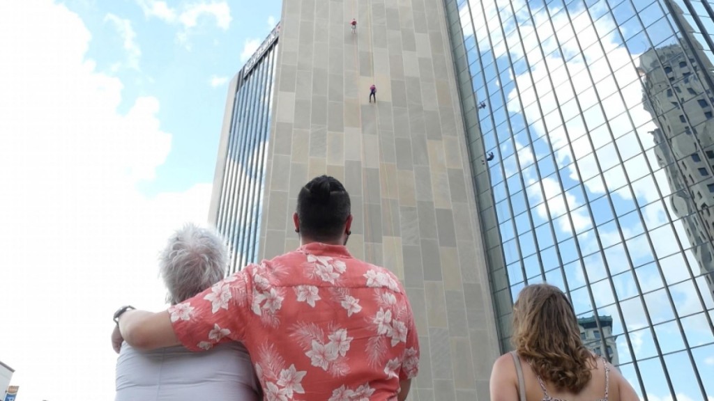 Here Comes The Bride! Ohio Woman Rappels To Wedding Ceremony