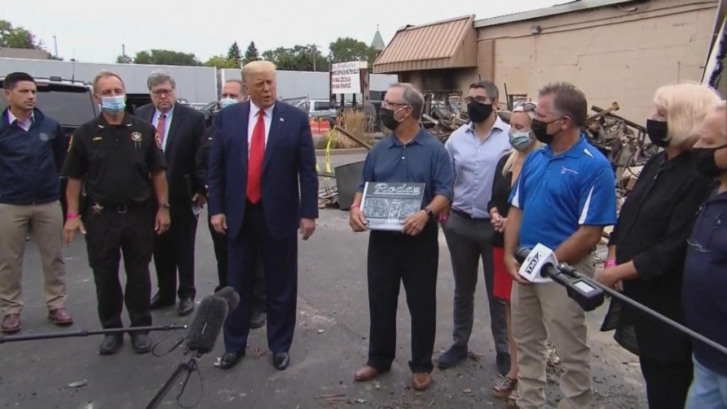 Trump Lays Blame During Kenosha Visit