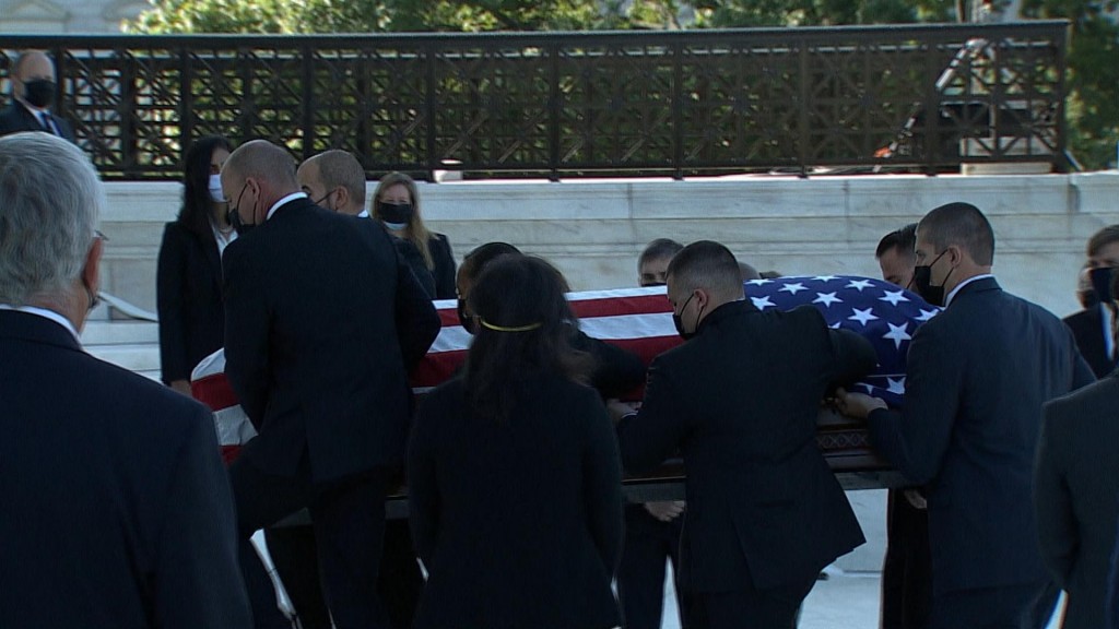 Mourners Pay Respects To Justice Ruth Bader Ginsburg