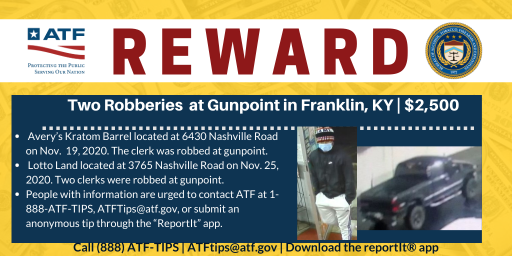 Franklin Robberies Reward Graphic