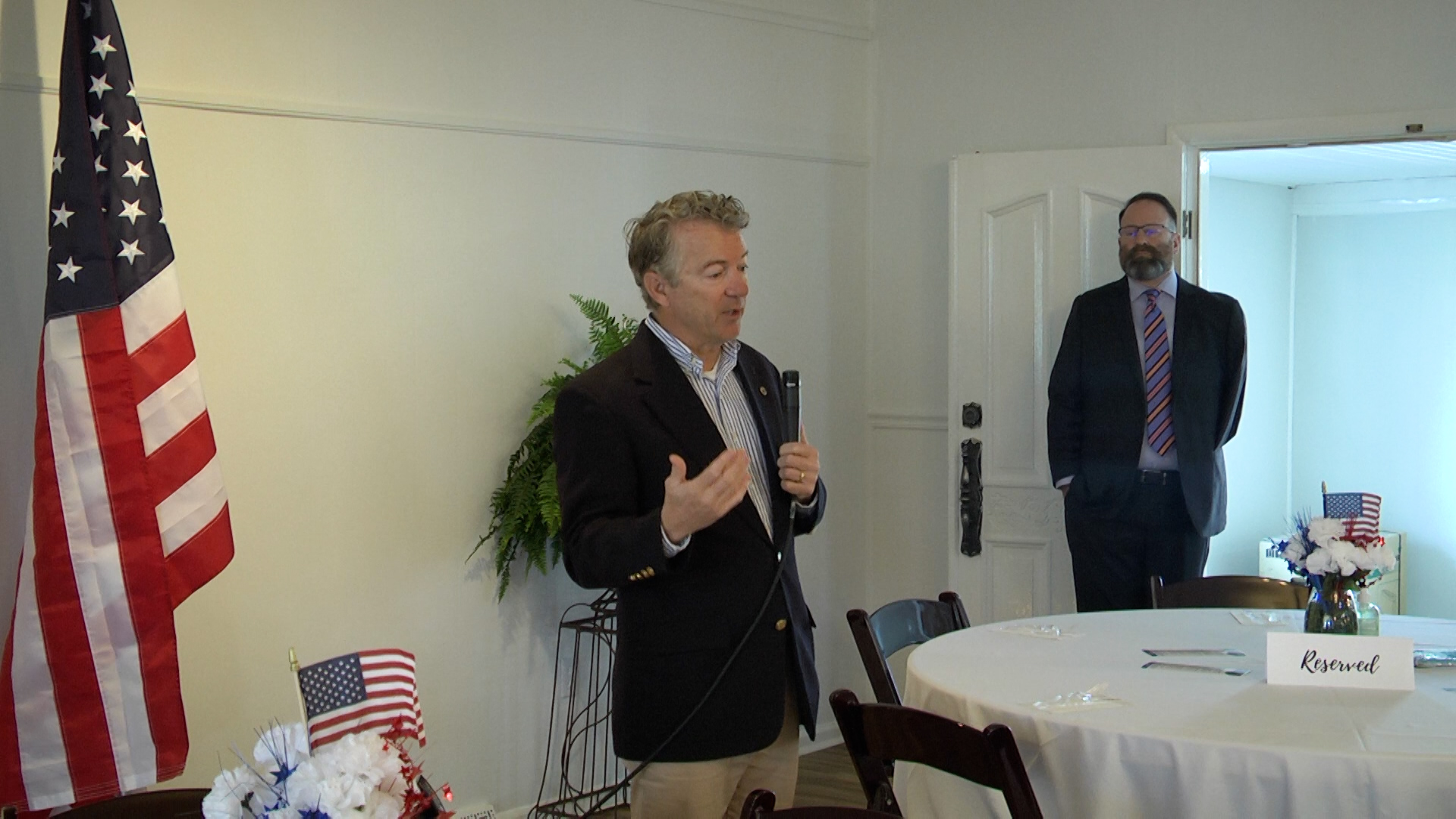 Senator Rand Paul talks to Logan County community