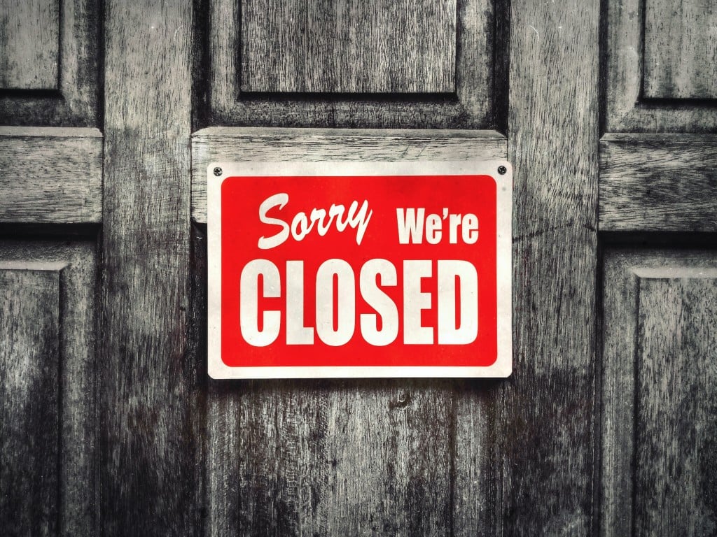 Sorry Were Closed Sign Uncrtmr