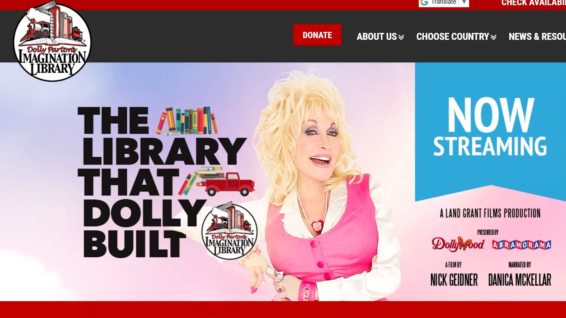 Dolly Parton's Imagination Library providing young children with books