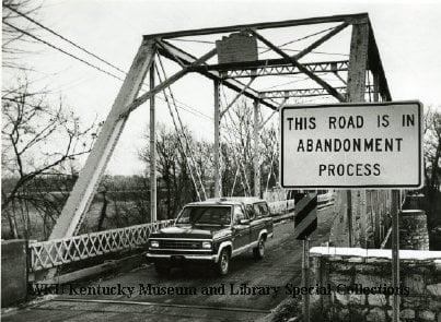 College Street Bridge Abandonment Sign With Truck Photo Credit Wku Ky Library Special Collections