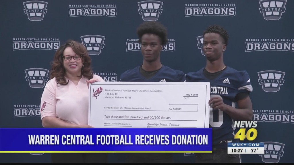 Warren Central Football Receives Donation