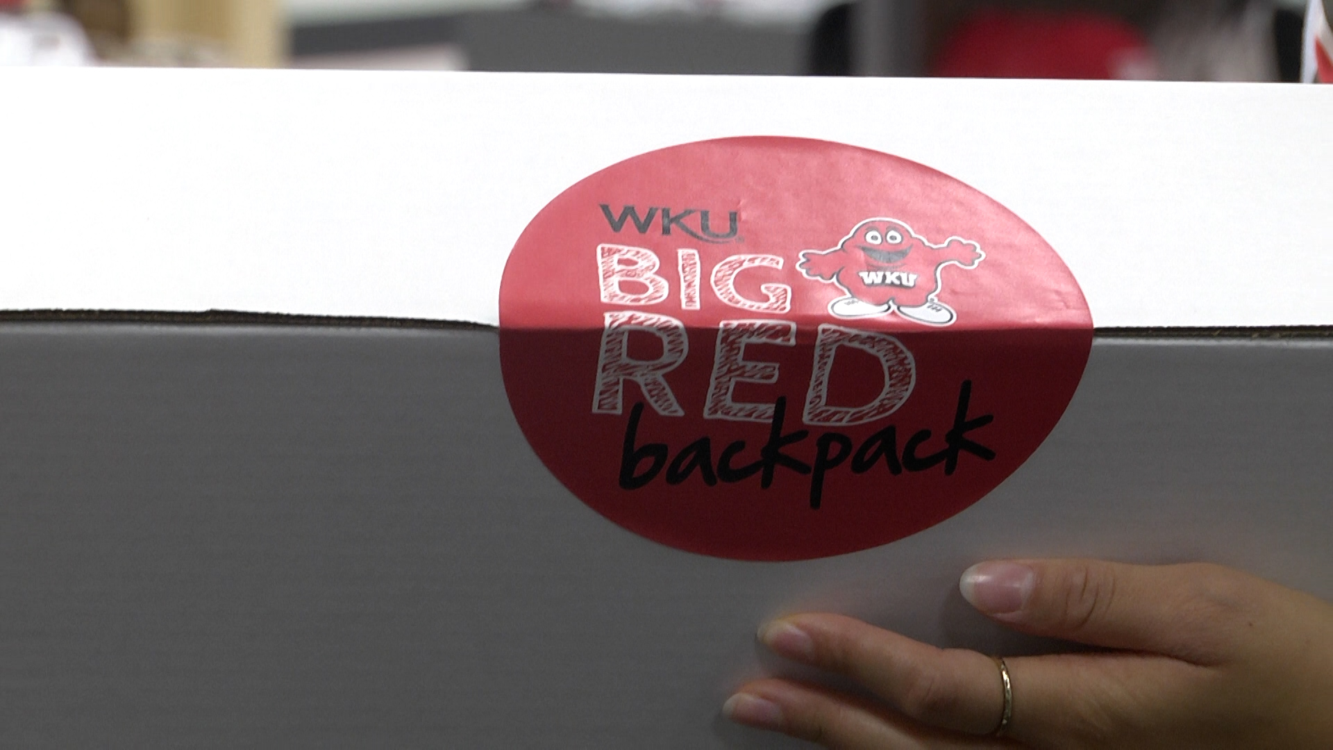 Big red cheap backpack