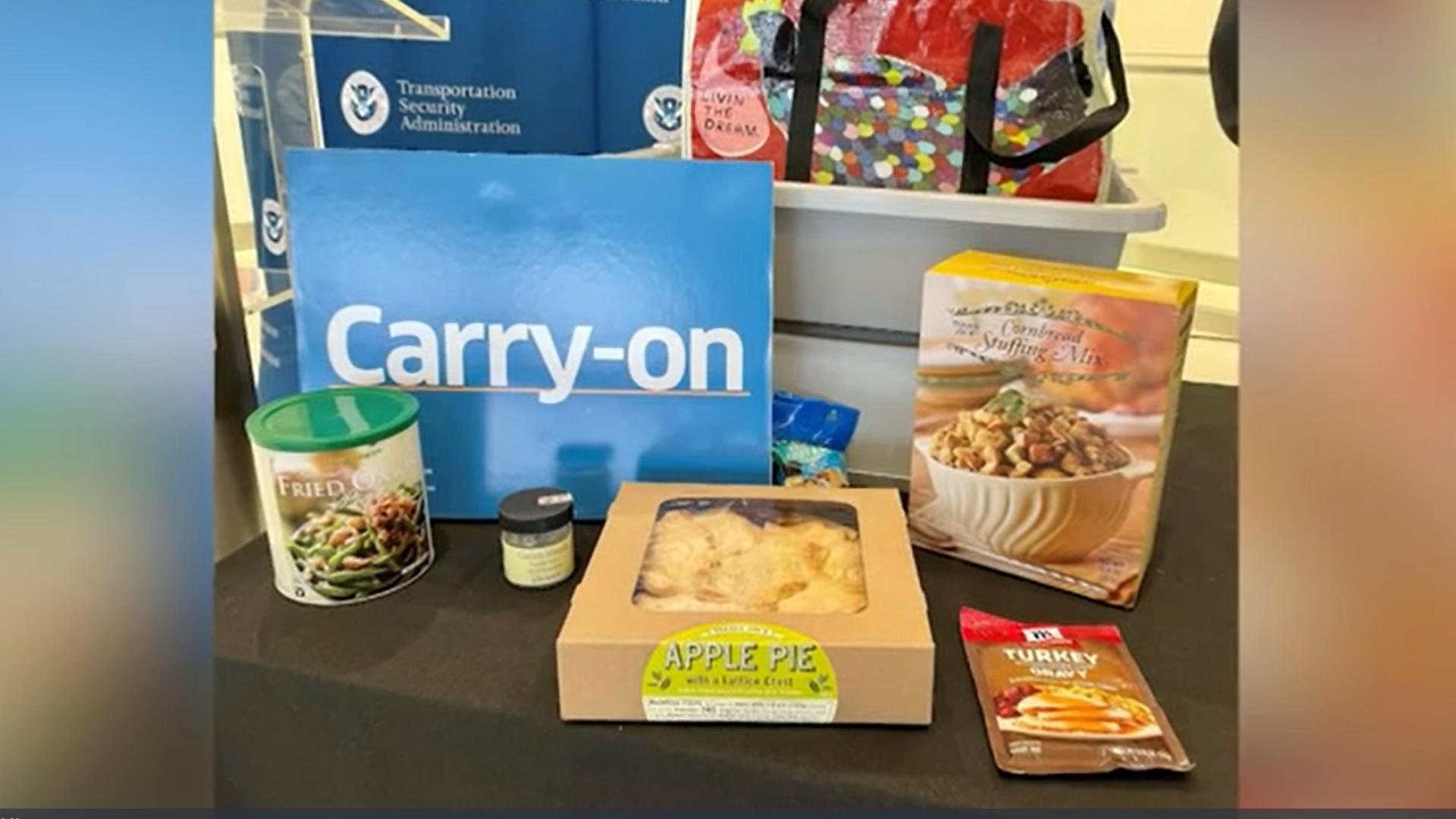 TSA provides guidelines on Thanksgiving foods allowed through security