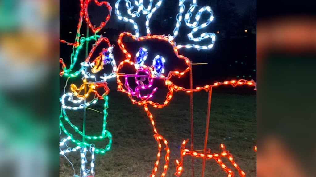 121322 Pkg Franklin Simpson Car Christmas Lights Display Drive Through Wandering Kentucky Meghann00 00 09 03still001