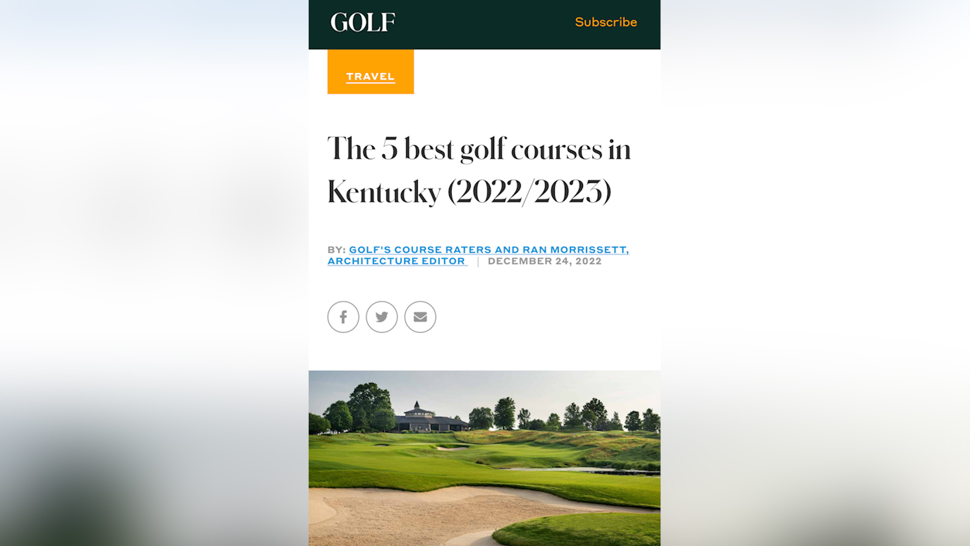 Park Mammoth named in top 5 Kentucky golf courses by WNKY News 40 Television