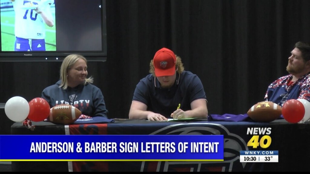 Purples Football's Anderson, Barber Sign Letters Of Intent