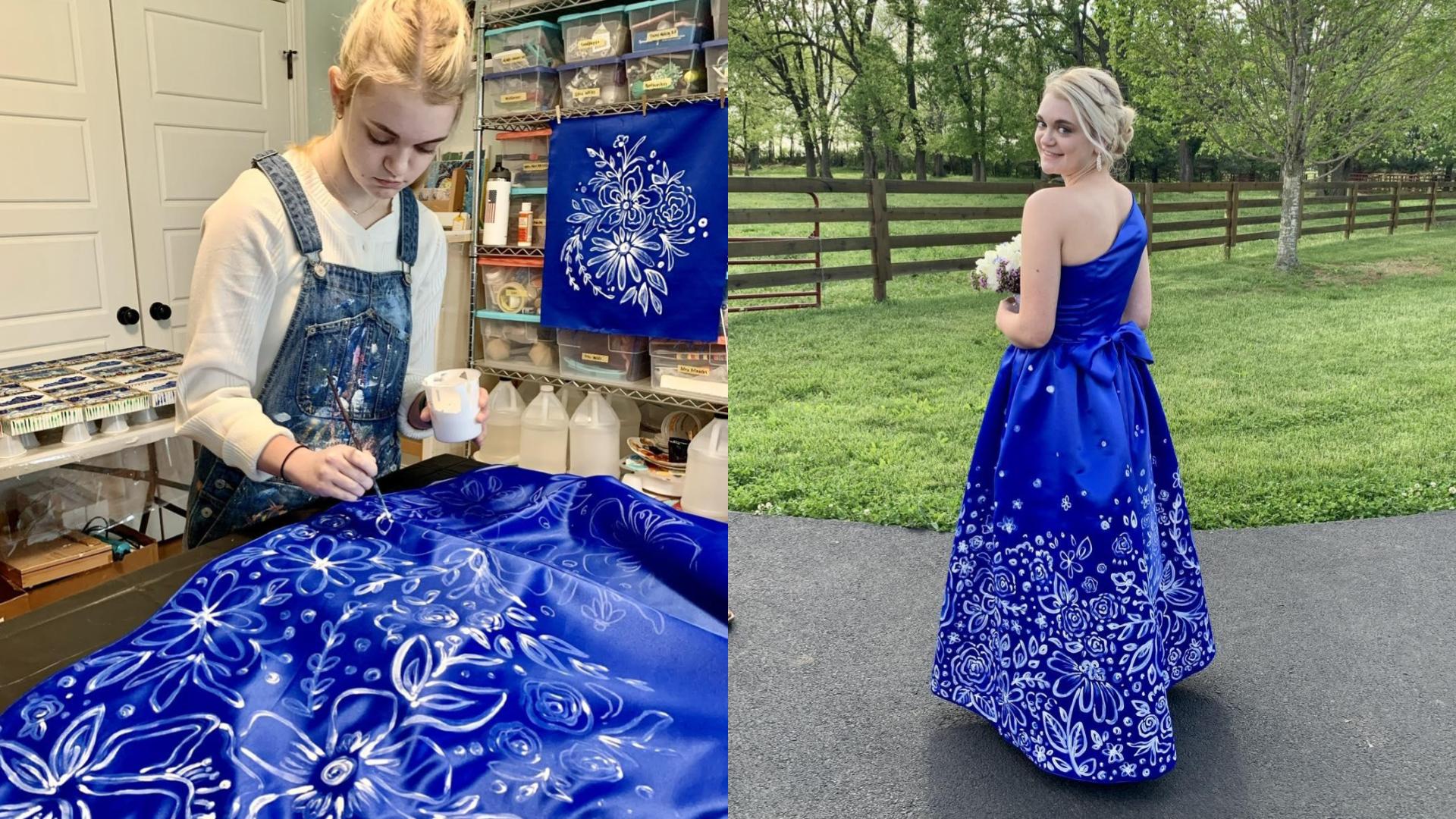 Local artist and high school student paints own prom dress WNKY