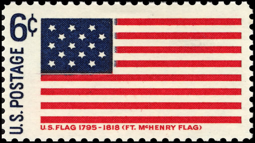 Fort McHenry Flag with 15 stripes